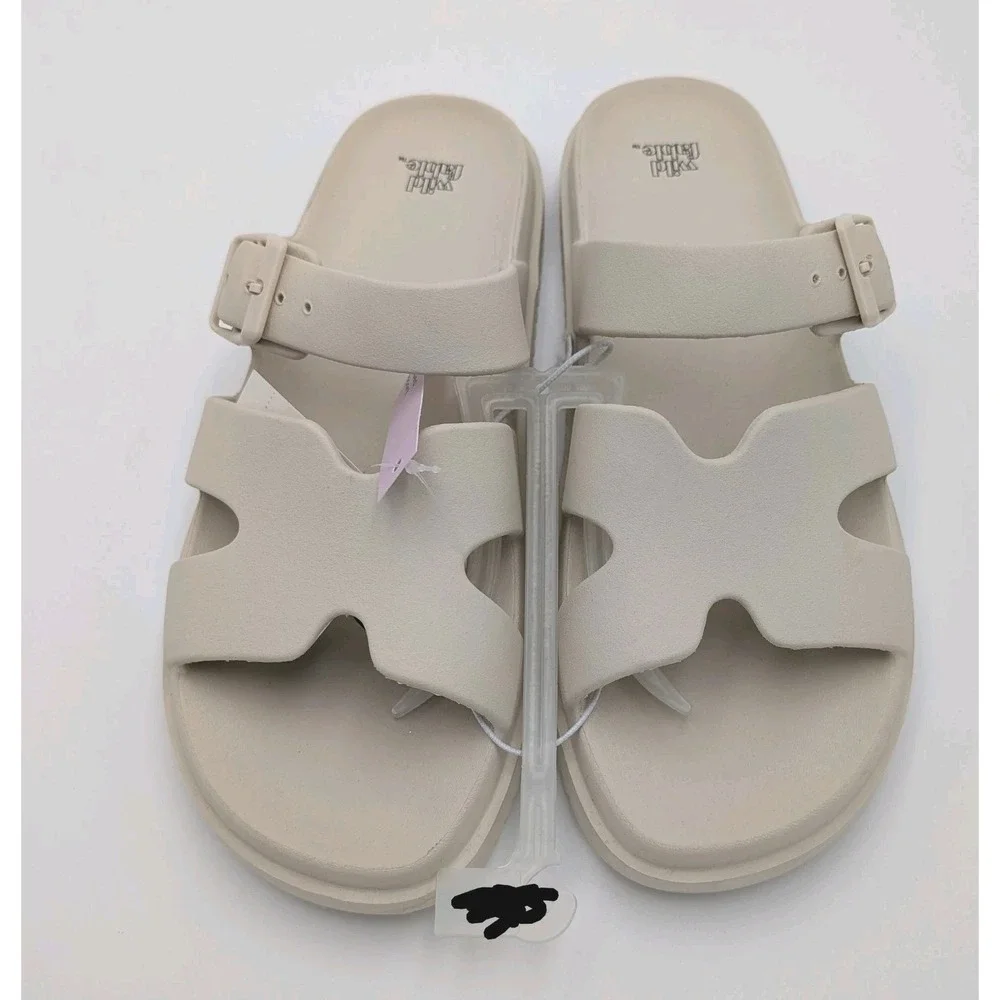 wild Fable Womens Maysen Footbed Sandals Off White 11